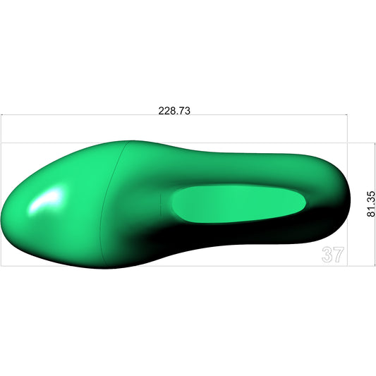 High Heel Shoe Last 3D Model - Size EU 37 - STL & IGS Files for Round Toe Pump & Sandal Design