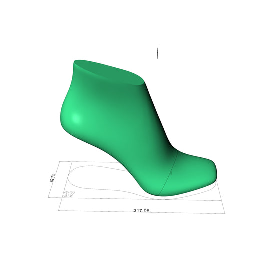 heel boot last, high heel last, shoe last stl, igs shoe last, shoemaking, footwear design, shoe mold, 3d print last, sandal last, shoe pattern, cordwainer, cad shoe last, size 37 shoe last