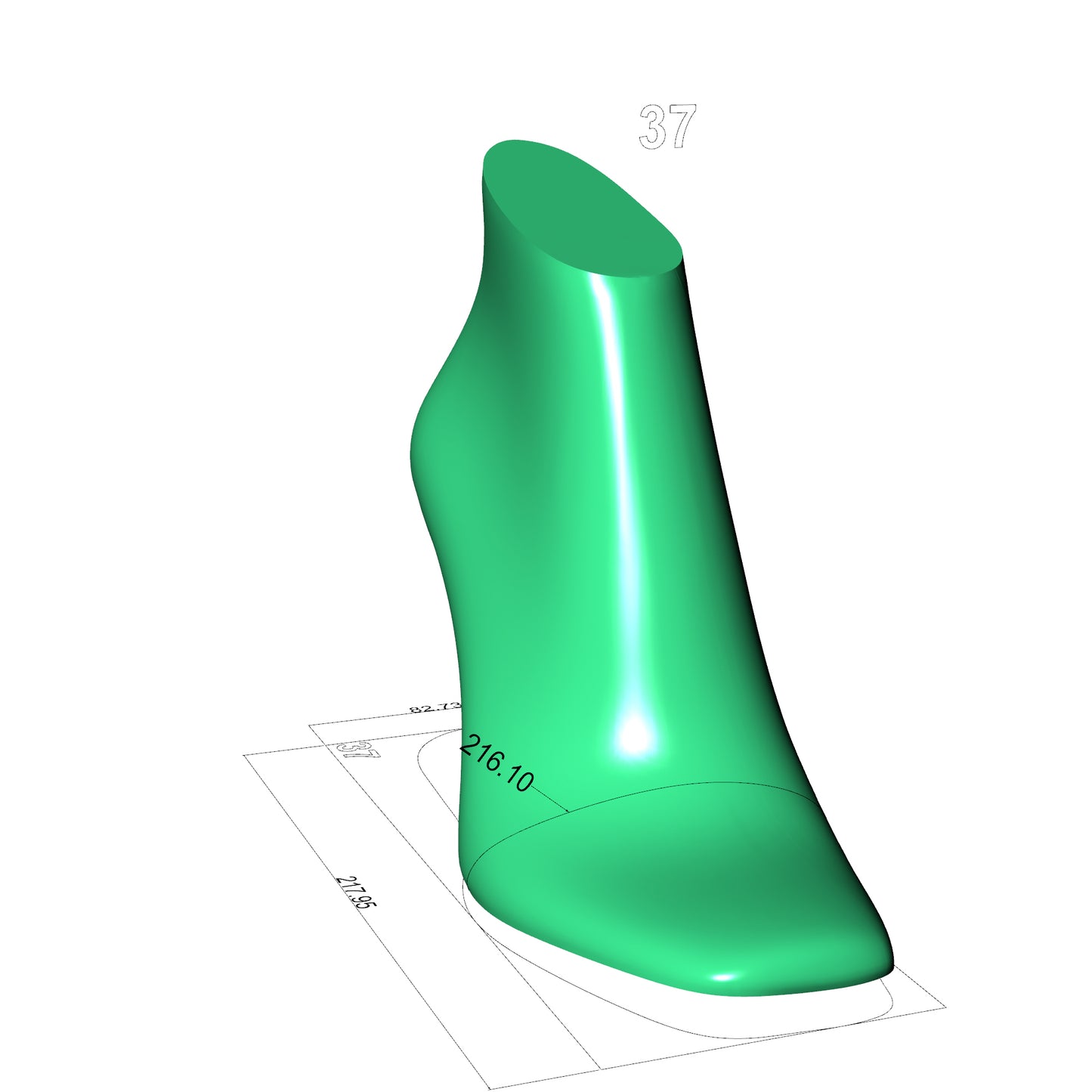 heel boot last, high heel last, shoe last stl, igs shoe last, shoemaking, footwear design, shoe mold, 3d print last, sandal last, shoe pattern, cordwainer, cad shoe last, size 37 shoe last