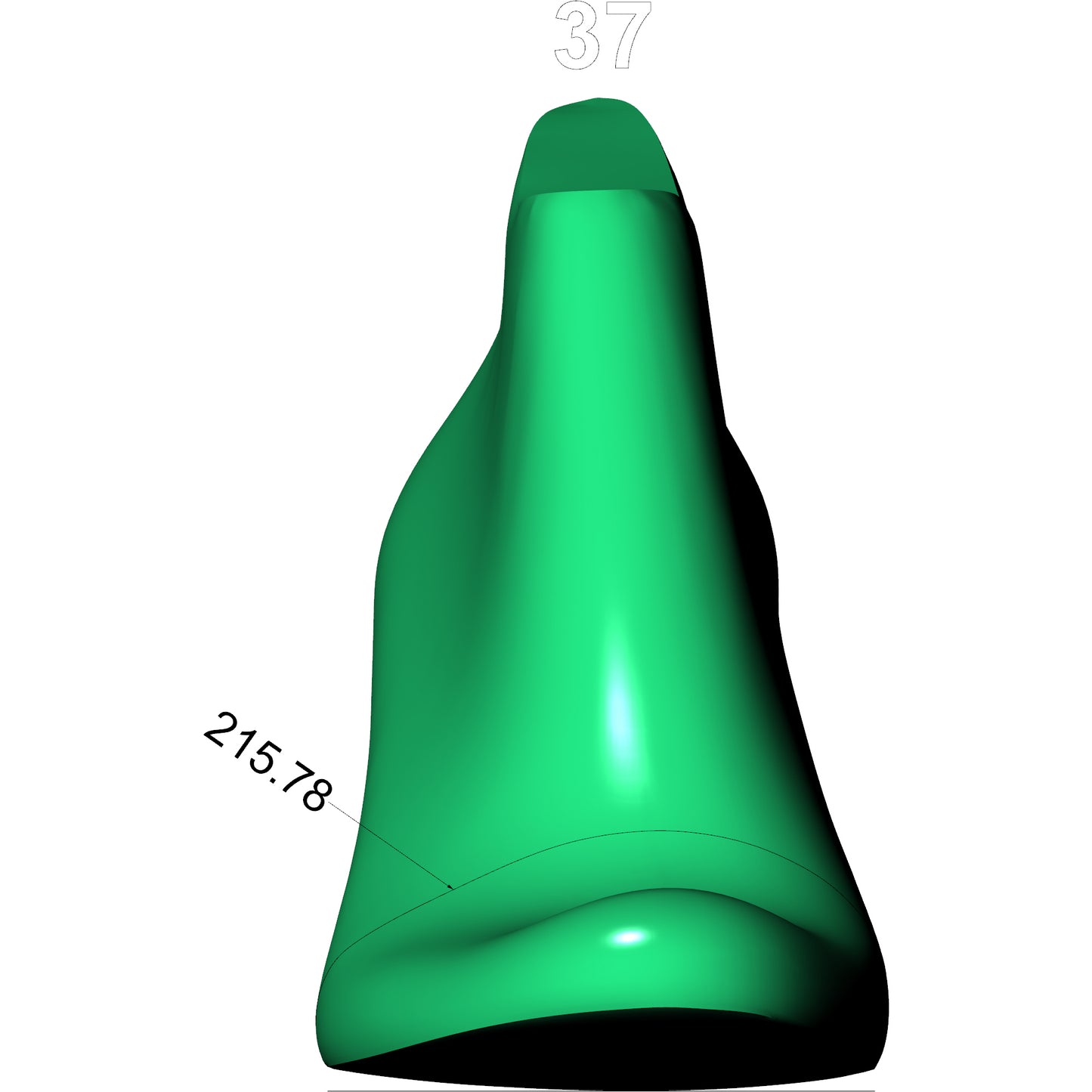 High Heel Shoe Last 3D Model - Size EU 37 - STL & IGS Files for Round Toe Pump & Sandal Design