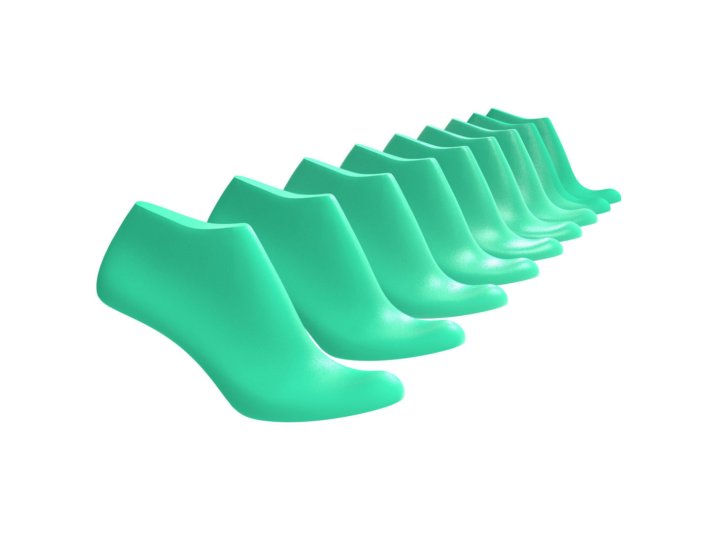 Professional Women's High Heel Round Toe Shoe Last 3D Model Pack – Sizes 35 to 42 EUR (STL & IGS)