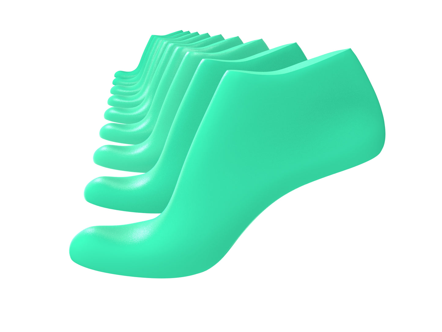 Professional Women's High Heel Round Toe Shoe Last 3D Model Pack – Sizes 35 to 42 EUR (STL & IGS)