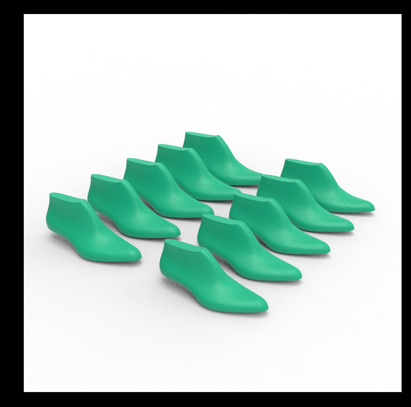 Cowboy Boot Last Pack Sizes 40-49 | Western Footwear 3D Models (IGS & STL)