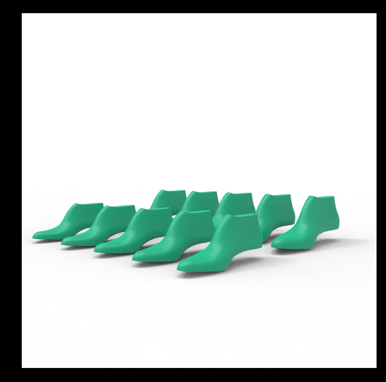 Cowboy Boot Last Pack Sizes 40-49 | Western Footwear 3D Models (IGS & STL)